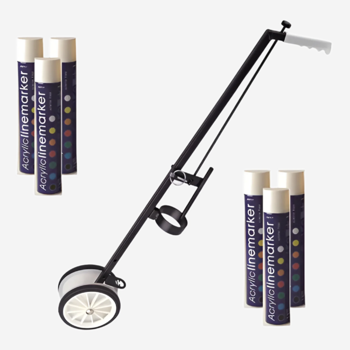 12 X Aerosol Line Marker - White And 1 X 2 Wheel Applicator